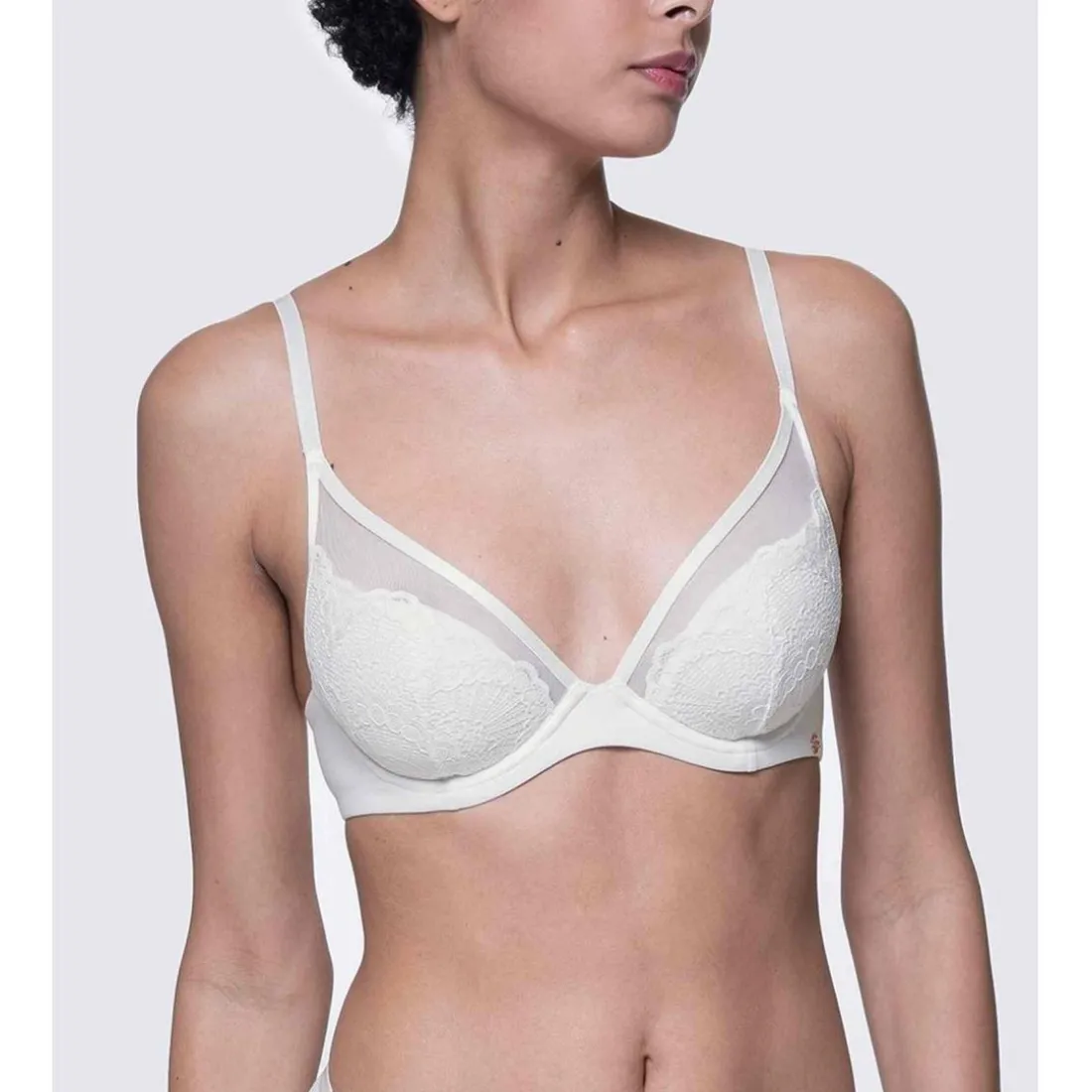Soutien-gorge plongeant armatures - Ivoire