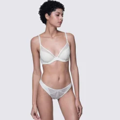 Soutien-gorge plongeant armatures - Ivoire