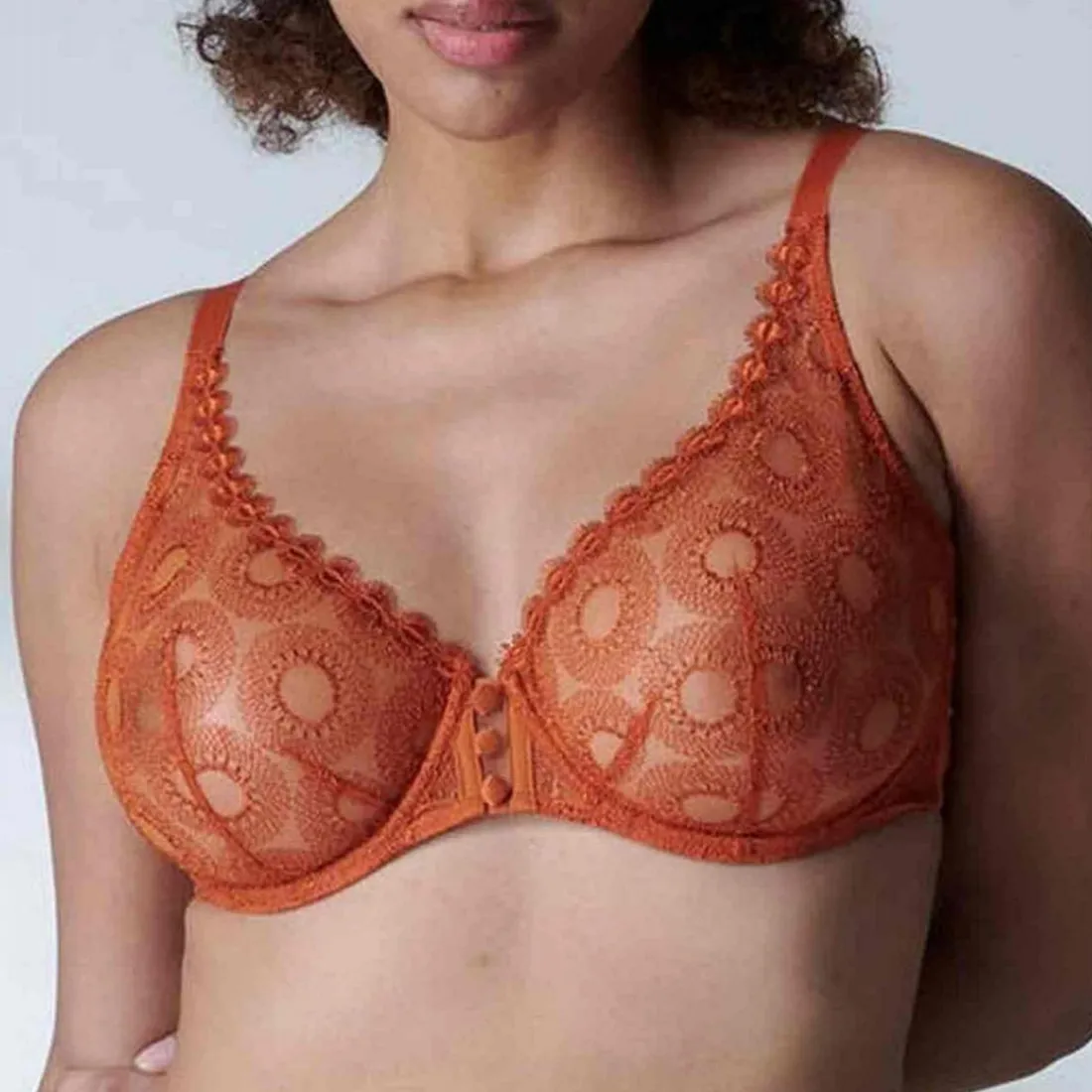 Soutien-gorge plongeant armatures - Orange
