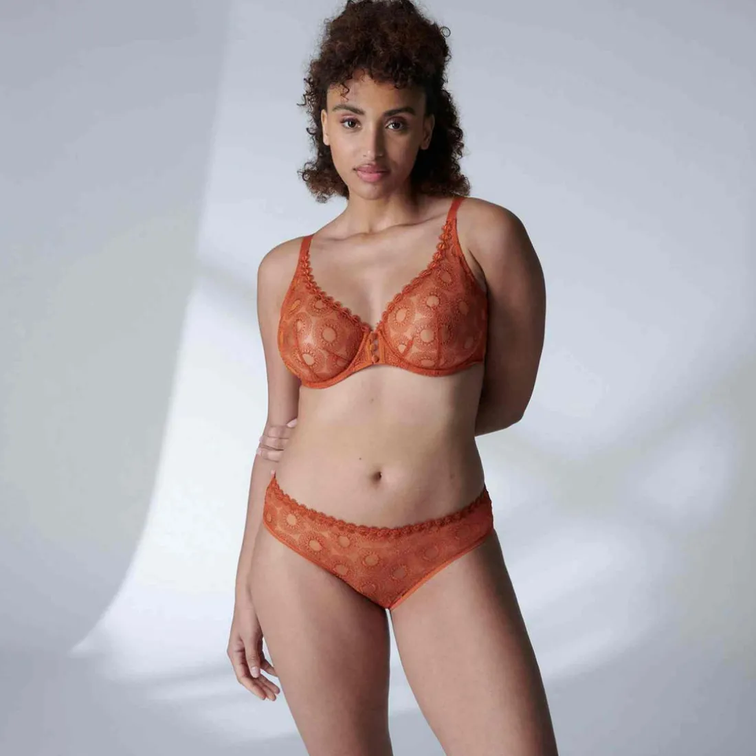 Soutien-gorge plongeant armatures - Orange