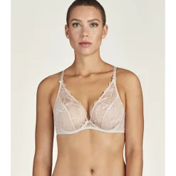 Soutien-gorge plongeant armatures nude