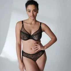 Soutien-gorge plongeant armatures - Noir