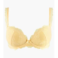 Soutien-gorge plongeant armatures jaune