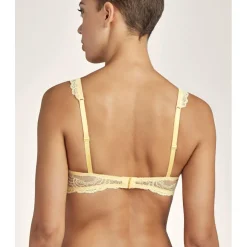 Soutien-gorge plongeant armatures jaune