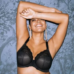 Soutien-gorge plongeant armatures noir stretch