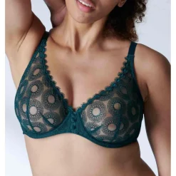 Soutien-gorge plongeant armatures - Bleu