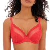 Soutien-gorge plongeant armatures - Rouge FREYA FATALE