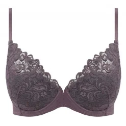 Soutien-gorge plongeant armatures Gris Wacoal Lingerie en nylon