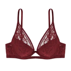 Soutien-gorge plongeant armatures - Rouge