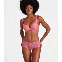 Soutien-gorge plongeant armatures Rose