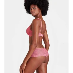 Soutien-gorge plongeant armatures Rose