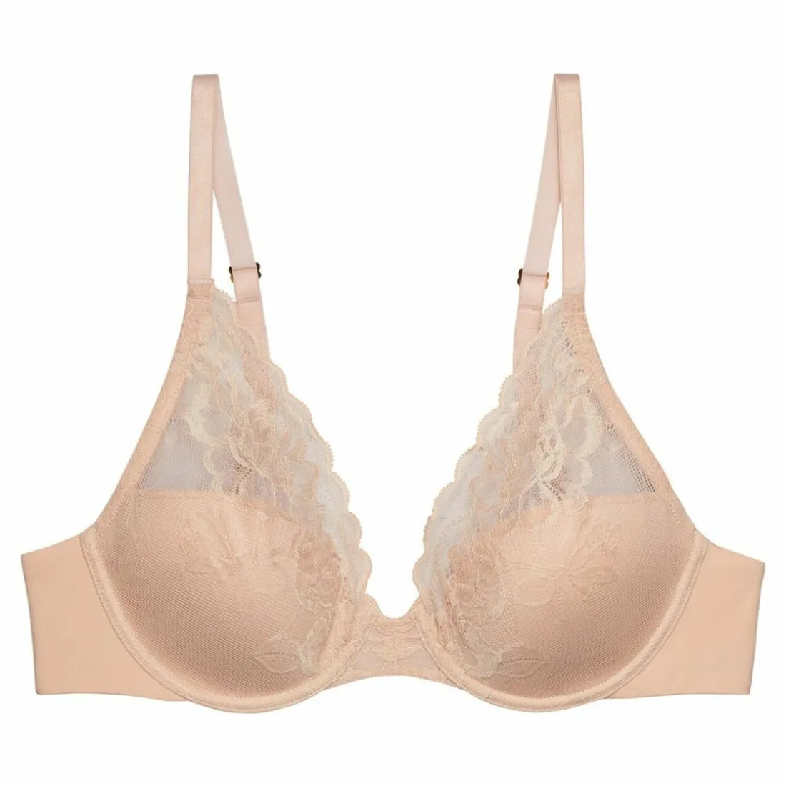 Soutien-gorge plongeant armatures bretelles interchangeables - Natori Rose en nylon