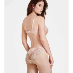 Soutien-gorge plongeant armatures Beige