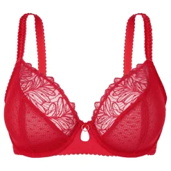 Soutien-gorge plongeant avec armatures rouge