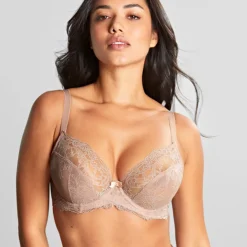 Soutien-gorge plongeant beige