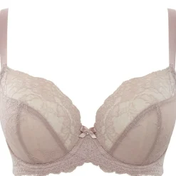 Soutien-gorge plongeant beige