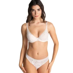 Soutien-gorge plongeant beige