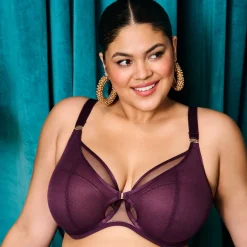 Soutien-Gorge Plongeant Bordeaux violet
