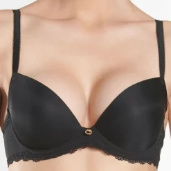 Soutien-gorge plongeant coques armatures noir