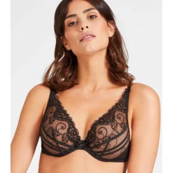 Soutien-gorge Plongeant Foulard Armatures Aubade noir