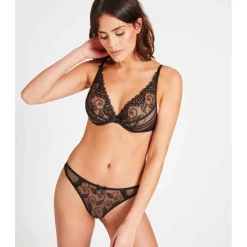 Soutien-gorge Plongeant Foulard Armatures Aubade noir