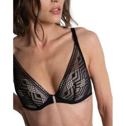 Soutien-gorge plongeant noir