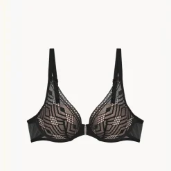Soutien-gorge plongeant noir
