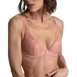 Soutien-gorge plongeant rose