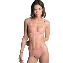Soutien-gorge plongeant rose