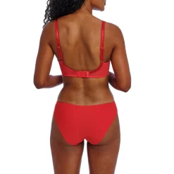 soutien-gorge Plongeant rouge vernis