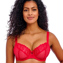 Soutien-Gorge Plongeant Rouge
