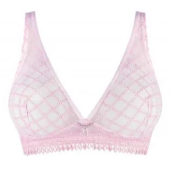 Soutien-gorge Plongeant Sans Armatures dentelle - Rose Louisa Bracq