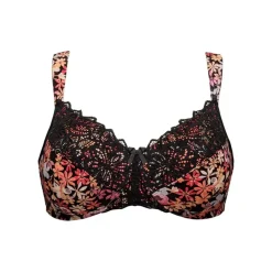 Soutien-gorge post-opératoire sans armatures en coton biologique noir