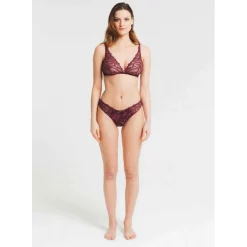 Soutien-gorge Sans Armatures motif graphique - Rouge Louisa Bracq