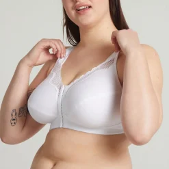 Soutien-Gorge Sans Armatures Blanc-Posture Control en coton