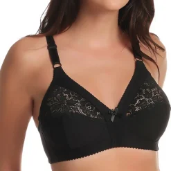 Soutien-gorge sans armatures noir Jolidon en coton