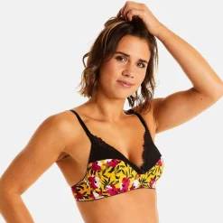 Soutien-gorge sans armatures coque souple jaune Shaker