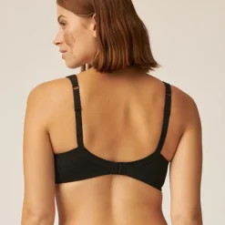 Soutien-gorge sans armature Noir avec bonnet et ruban brillant