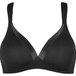 Soutien-gorge sans armature Noir avec bonnet et ruban brillant