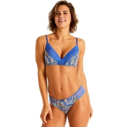 Soutien-gorge sans armatures coque souple bleu Gazette