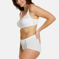 Soutien-Gorge Sans Armatures Blanc en coton