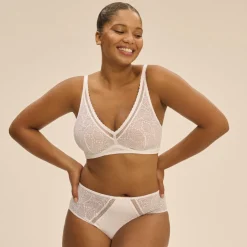 Soutien-gorge sans-armatures structuré Blanc