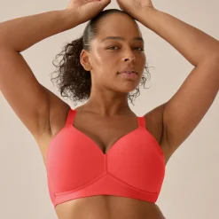 Soutien-gorge souple avec effet lissant latéral - Rouge Cayenne