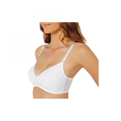 Soutien-gorge souple sans armatures blanc Instant POMM'POIRE - Blanc en coton
