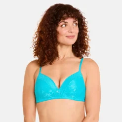 Soutien-gorge souple sans armatures turquoise Savane bleu