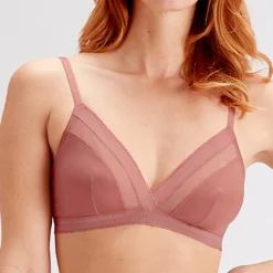 Soutien-gorge triangle sans armatures marron