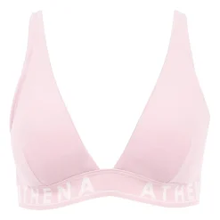 Soutien-gorge triangle sans armatures à coques amovibles femme Easy Color rose en coton