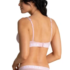 Soutien-gorge triangle sans armatures à coques amovibles femme Easy Color rose en coton