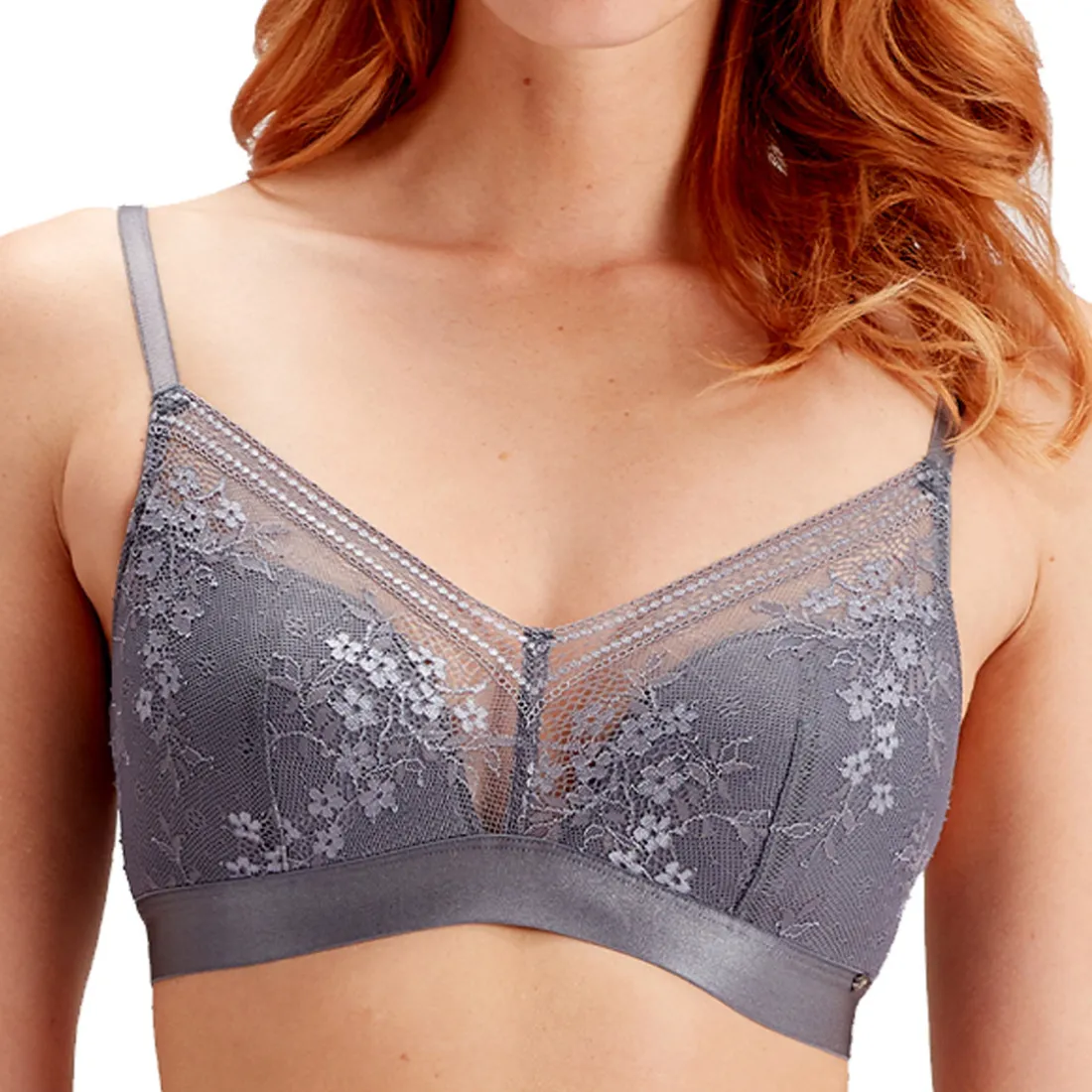 Soutien-gorge triangle sans armatures gris