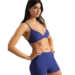 Soutien-gorge triangle sans armatures Kate violet en coton